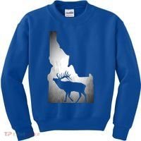 Idaho Elk Hunting Gift Kids Sweatshirt thumb 0