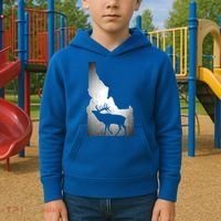 Idaho Elk Hunting Gift Kids Hoodie thumb 2