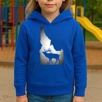 Idaho Elk Hunting Gift Kids Hoodie thumb 3