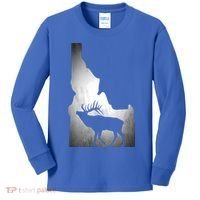 Idaho Elk Hunting Gift Kids Long Sleeve Shirt thumb 0