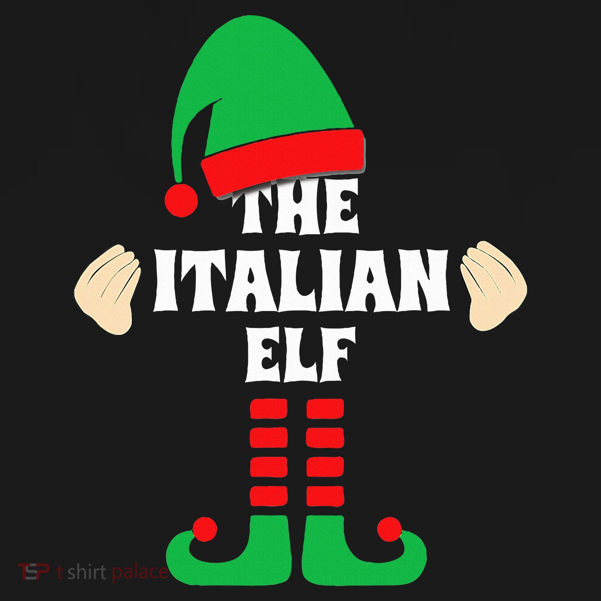 Italian Elf Hand Gesture Christmas Matching Pajamas  Women's Hoodie