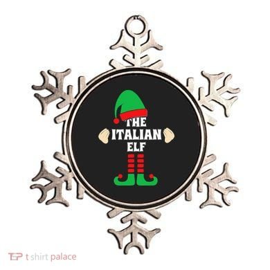 Italian Elf Hand Gesture Christmas Matching Pajamas  Ornament