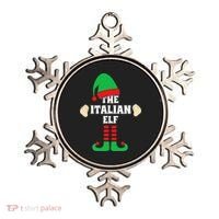 Italian Elf Hand Gesture Christmas Matching Pajamas  Ornament thumb 0
