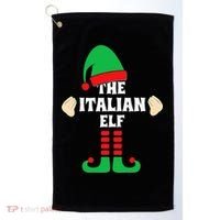 Italian Elf Hand Gesture Christmas Matching Pajamas  Golf Towel thumb 0