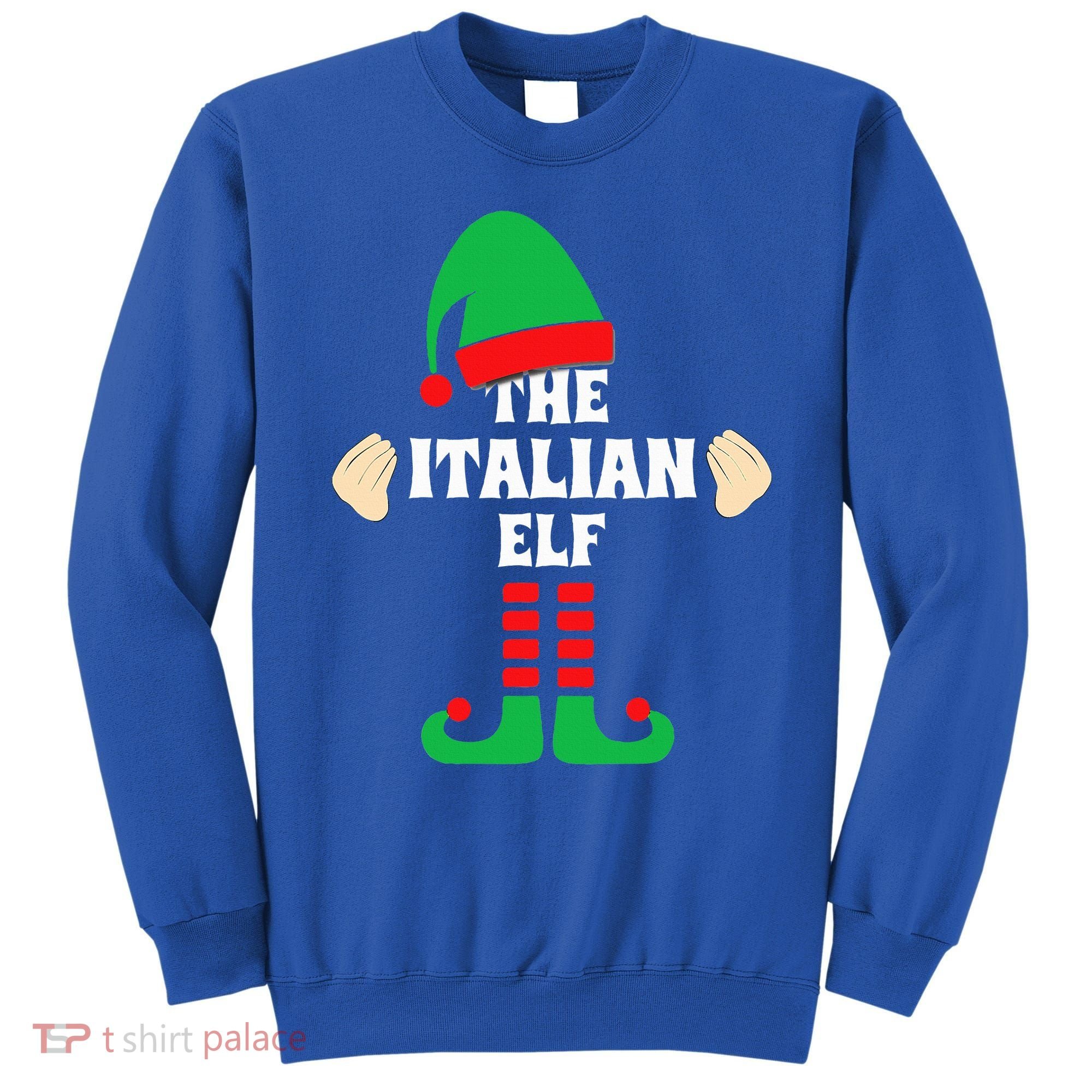 Italian Elf Hand Gesture Christmas Matching Pajamas  Sweatshirt