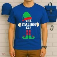 Italian Elf Hand Gesture Christmas Matching Pajamas  T-Shirt thumb 6