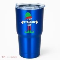 Italian Elf Hand Gesture Christmas Matching Pajamas  Tumbler thumb 0