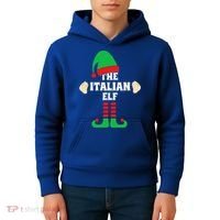 Italian Elf Hand Gesture Christmas Matching Pajamas  Kids Hoodie thumb 4