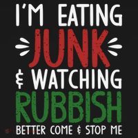 Im Eating Junk Food And Watching Rubbish Funny Christmas Women's Tank Top thumb 5