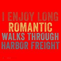 I Enjoy Long Romantic Walks Through Harbor Freight Funny Handyman Funny Saying Santa Hat thumb 1