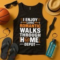 I Enjoy Long Romantic Walks Through Home Depot Funny Tank Top thumb 4