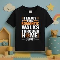 I Enjoy Long Romantic Walks Through Home Depot Funny Toddler T-Shirt thumb 3