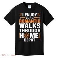 I Enjoy Long Romantic Walks Through Home Depot Funny Kids T-Shirt thumb 0