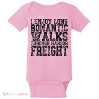 I Enjoy Long Romantic Walks Through Harbor Freight Baby Bodysuit thumb 0