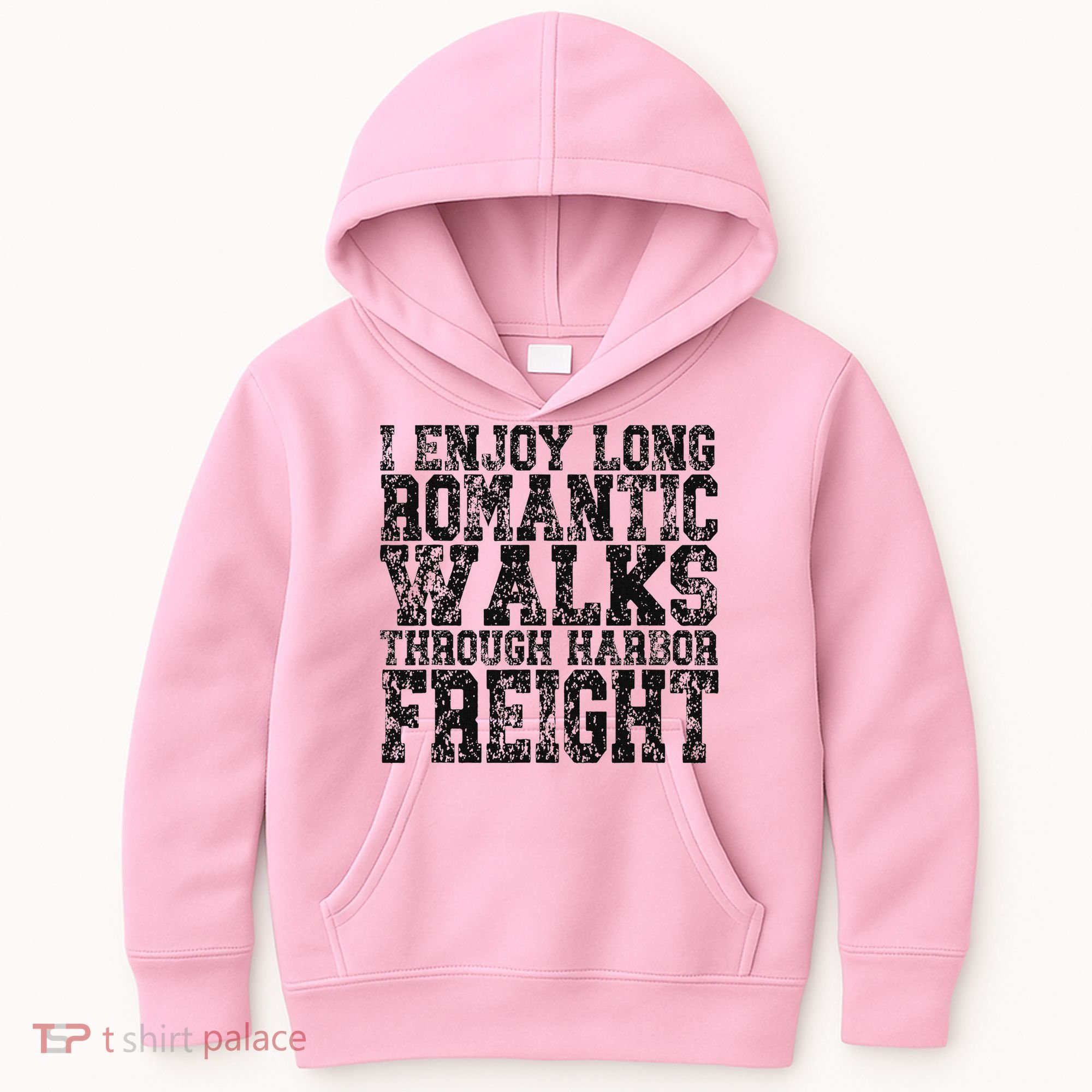 I Enjoy Long Romantic Walks Through Harbor Freight Kids Hoodie