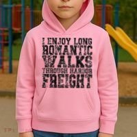 I Enjoy Long Romantic Walks Through Harbor Freight Kids Hoodie thumb 2