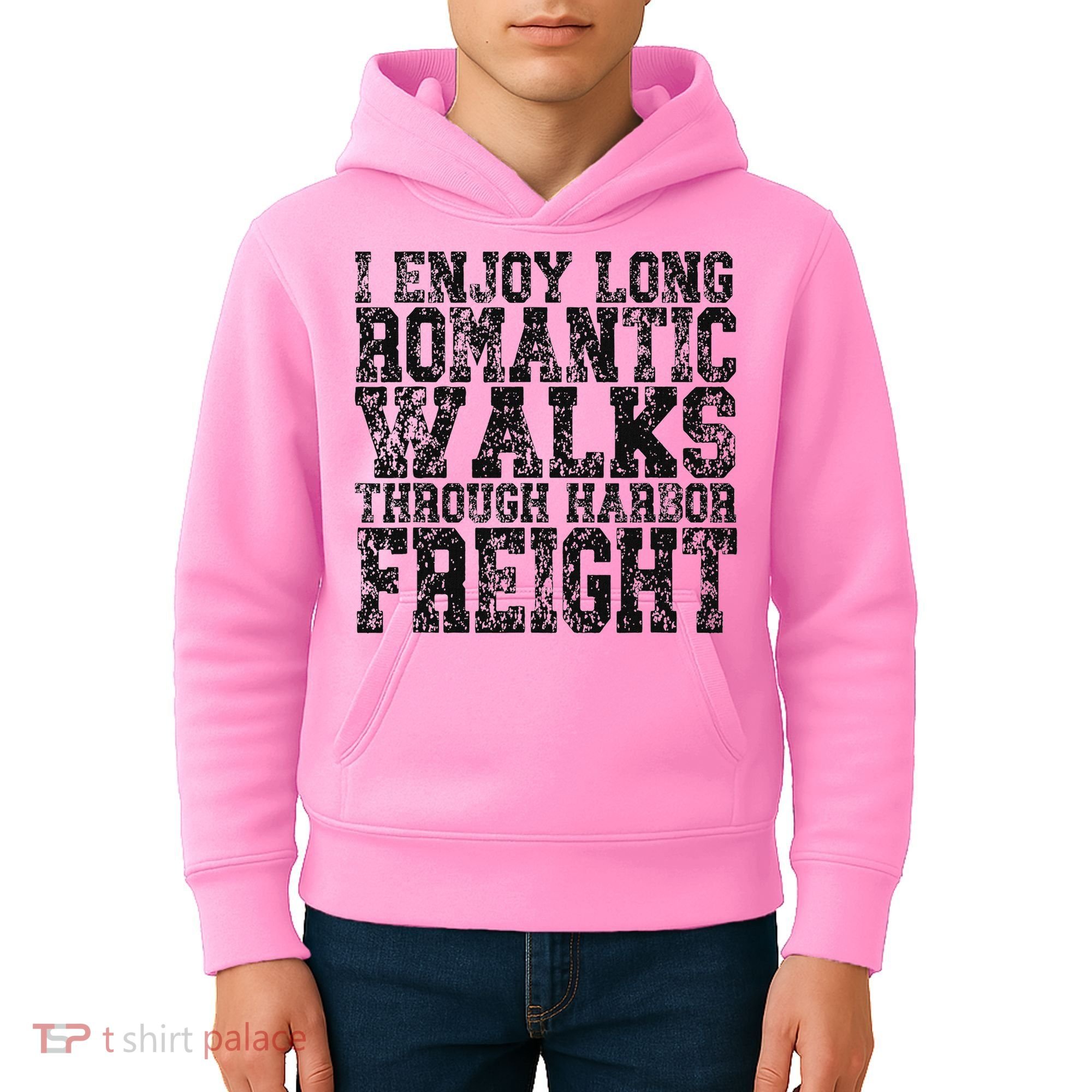 I Enjoy Long Romantic Walks Through Harbor Freight Kids Hoodie