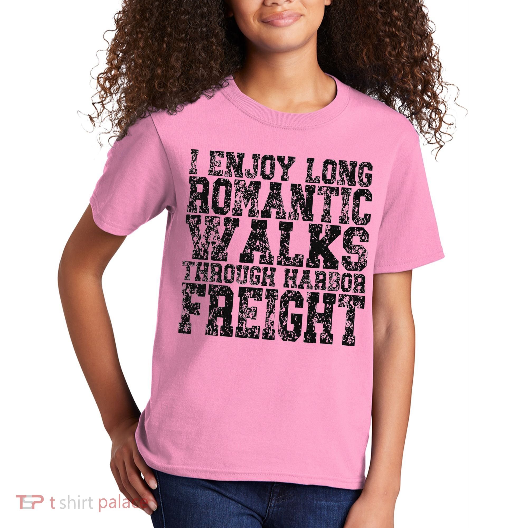 I Enjoy Long Romantic Walks Through Harbor Freight Kids T-Shirt