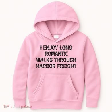 I Enjoy Long Romantic Walks Through Harbor Freight Kids Hoodie