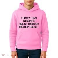 I Enjoy Long Romantic Walks Through Harbor Freight Kids Hoodie thumb 4