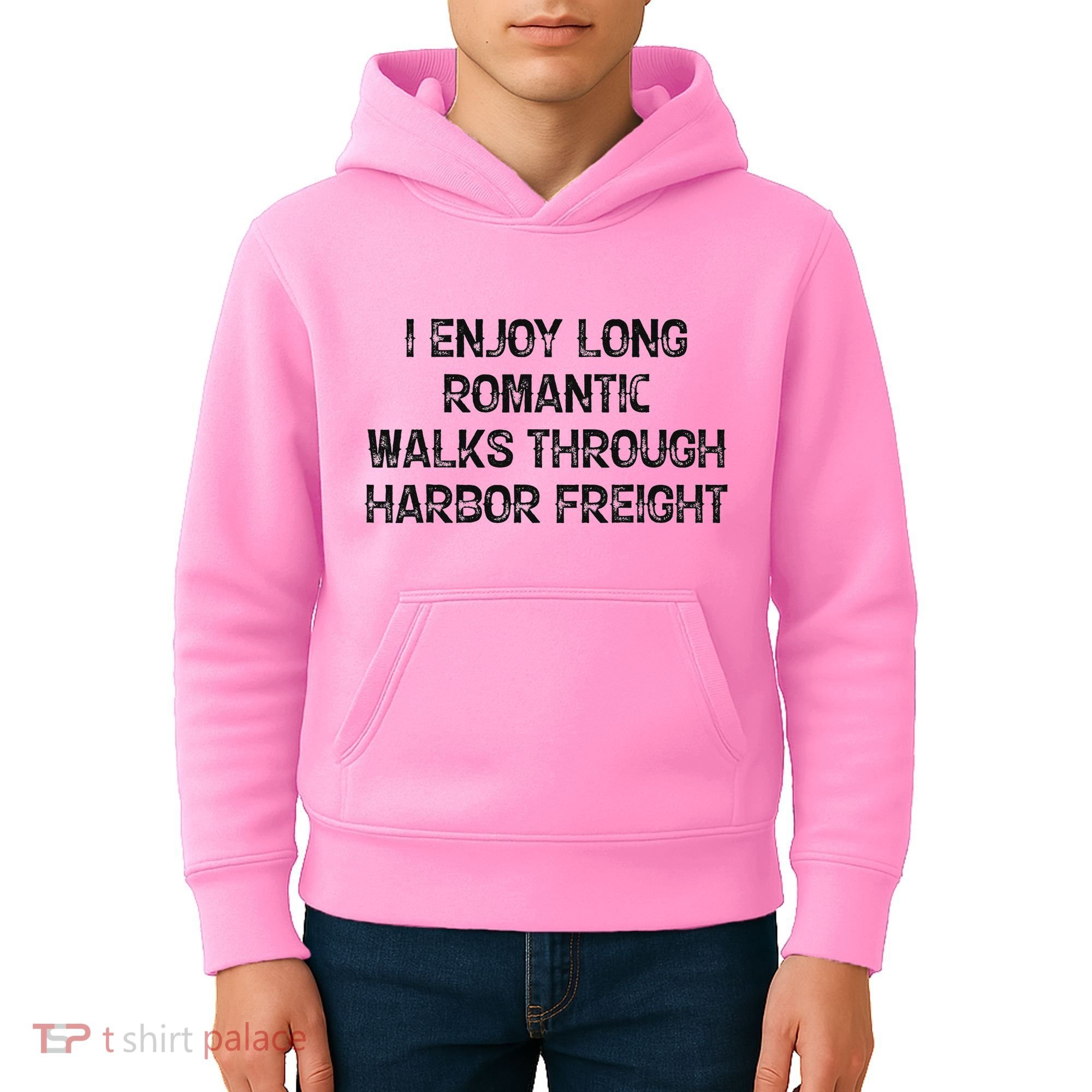 I Enjoy Long Romantic Walks Through Harbor Freight Kids Hoodie