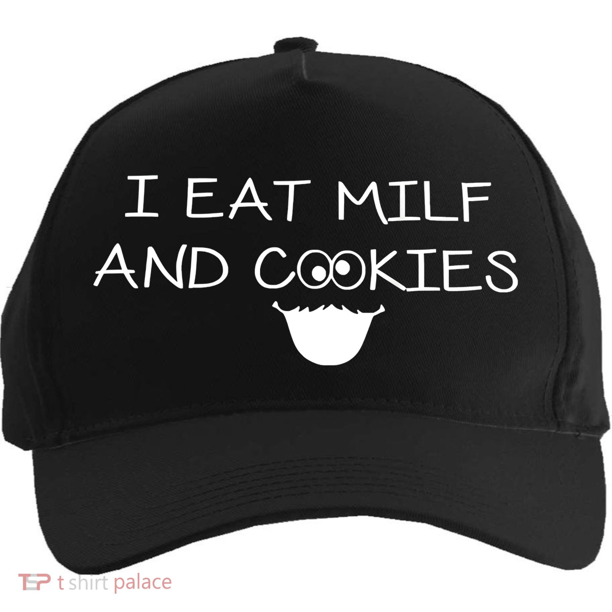 I Eat Milf And Cookies Humor Funny Five-Panel Snapback Cap