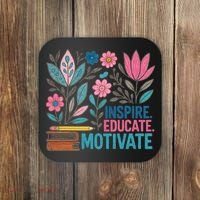 Inspire Educate Motivate Education Back To School  Coaster thumb 0