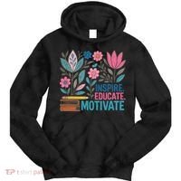 Inspire Educate Motivate Education Back To School  Tie Dye Hoodie thumb 0