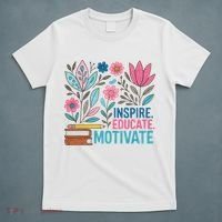Inspire Educate Motivate Education Back To School  T-Shirt thumb 5