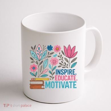 Inspire Educate Motivate Education Back To School  Coffee Mug back