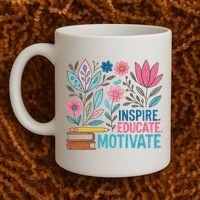 Inspire Educate Motivate Education Back To School  Coffee Mug thumb 2