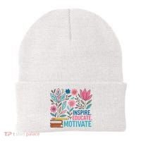 Inspire Educate Motivate Education Back To School  Beanie thumb 0