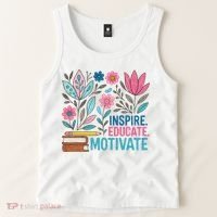 Inspire Educate Motivate Education Back To School  Tank Top thumb 2