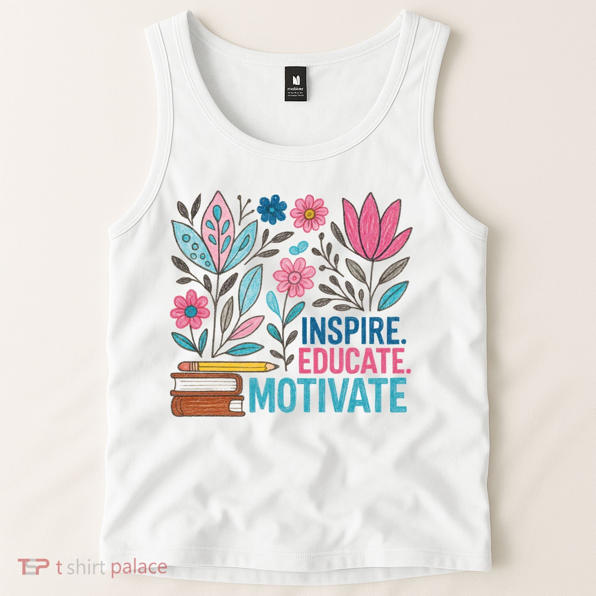 Inspire Educate Motivate Education Back To School  Tank Top