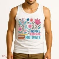 Inspire Educate Motivate Education Back To School  Tank Top thumb 3