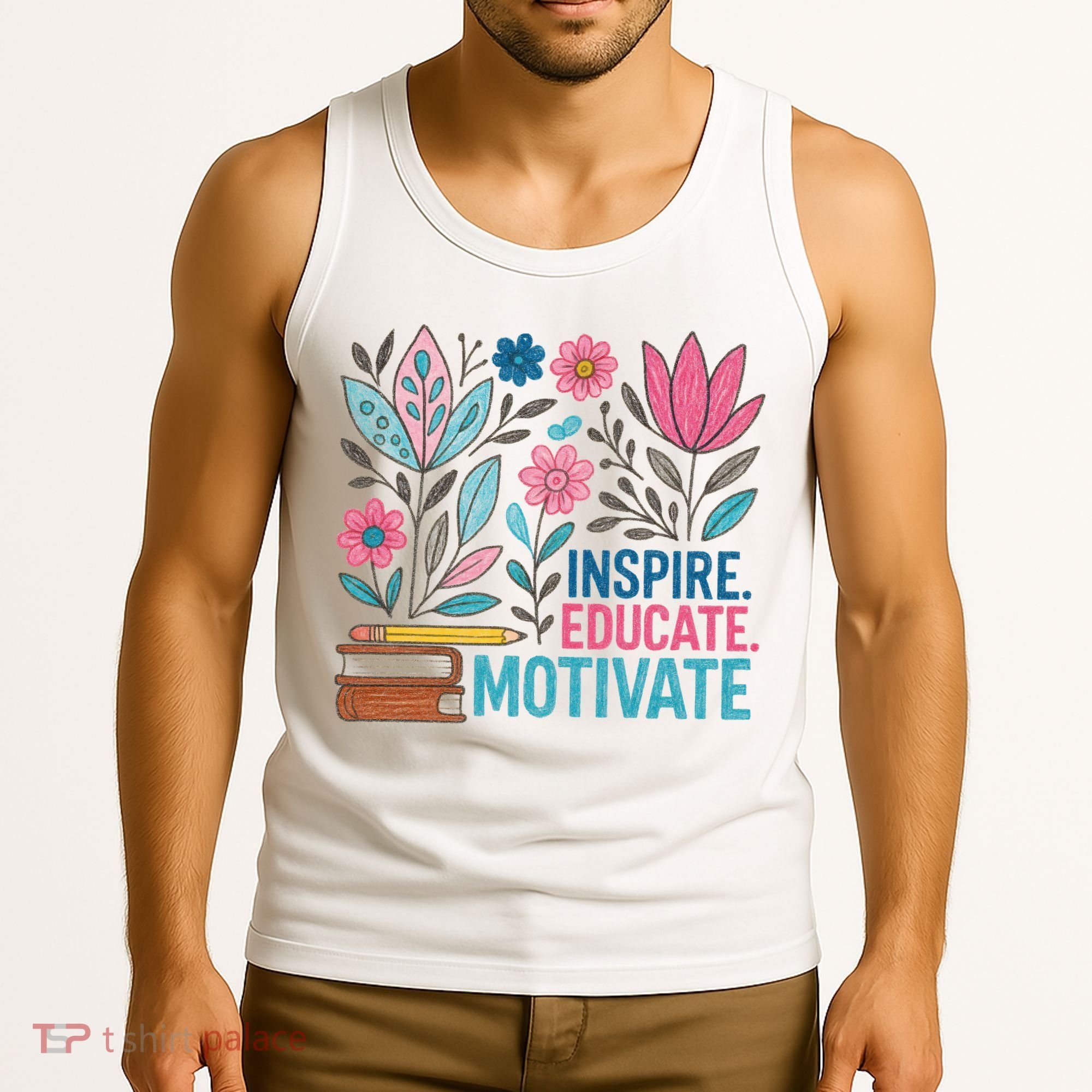 Inspire Educate Motivate Education Back To School  Tank Top