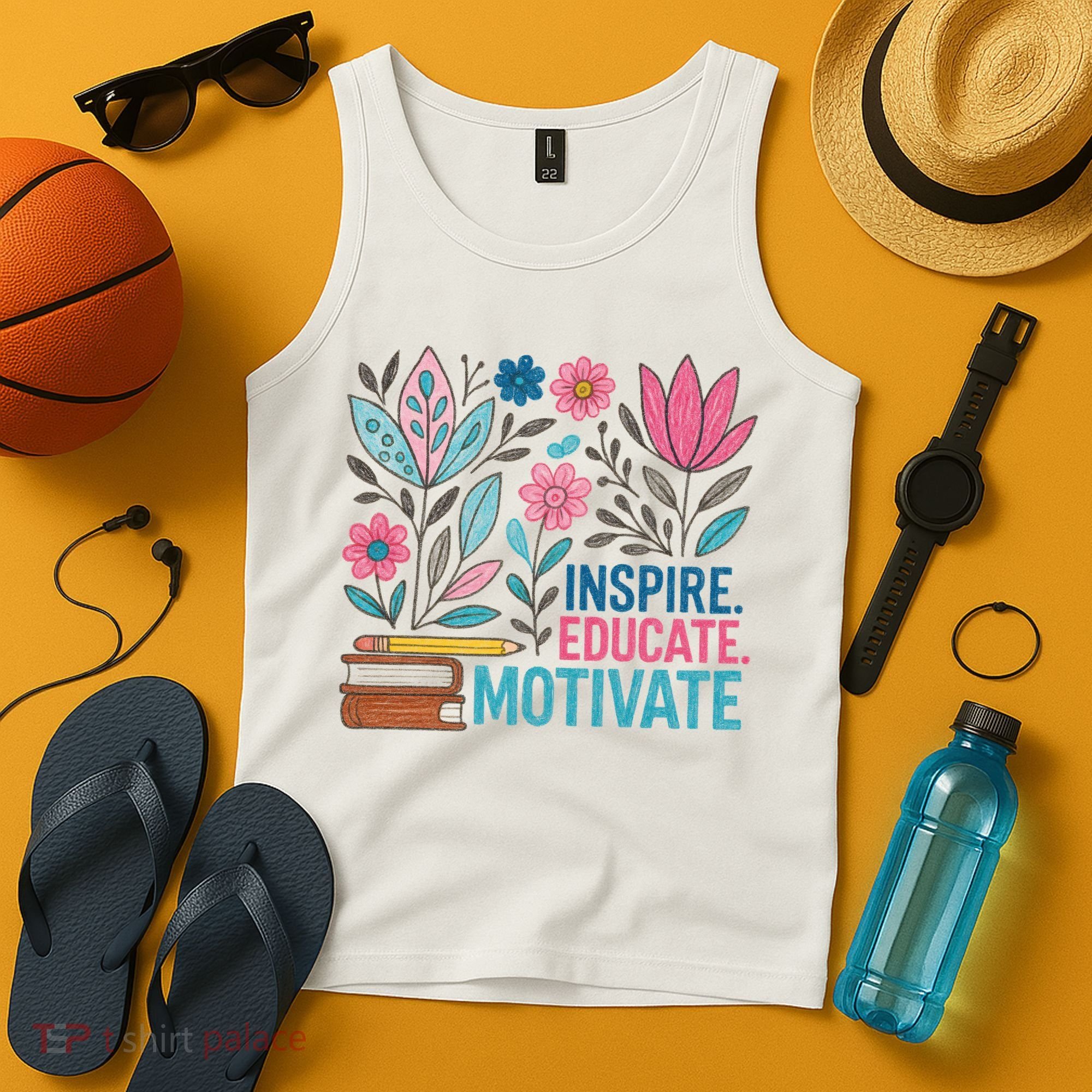 Inspire Educate Motivate Education Back To School  Tank Top