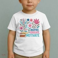 Inspire Educate Motivate Education Back To School  Toddler T-Shirt thumb 2