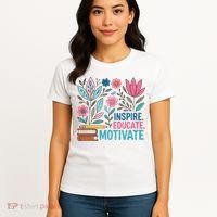 Inspire Educate Motivate Education Back To School  Women's T-Shirt thumb 4