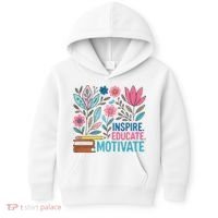 Inspire Educate Motivate Education Back To School  Kids Hoodie thumb 0