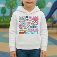 Inspire Educate Motivate Education Back To School  Kids Hoodie thumb 3