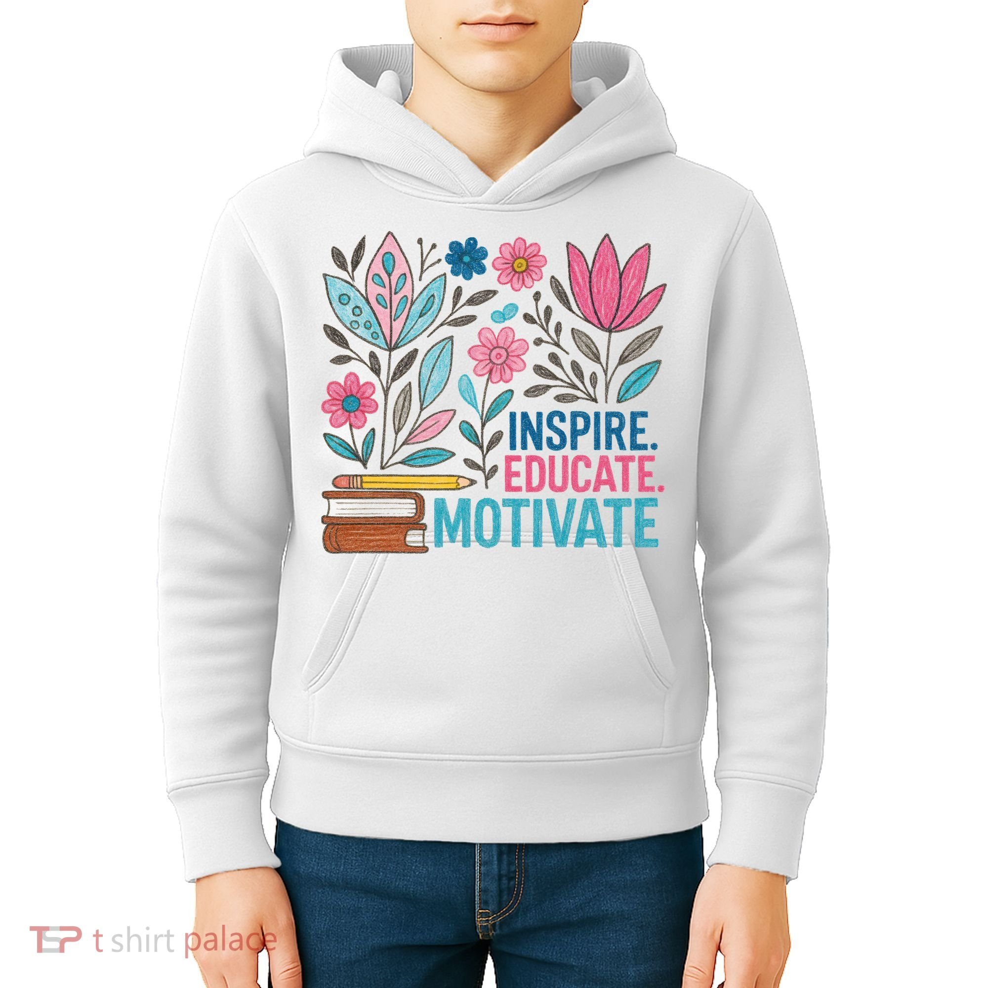 Inspire Educate Motivate Education Back To School  Kids Hoodie