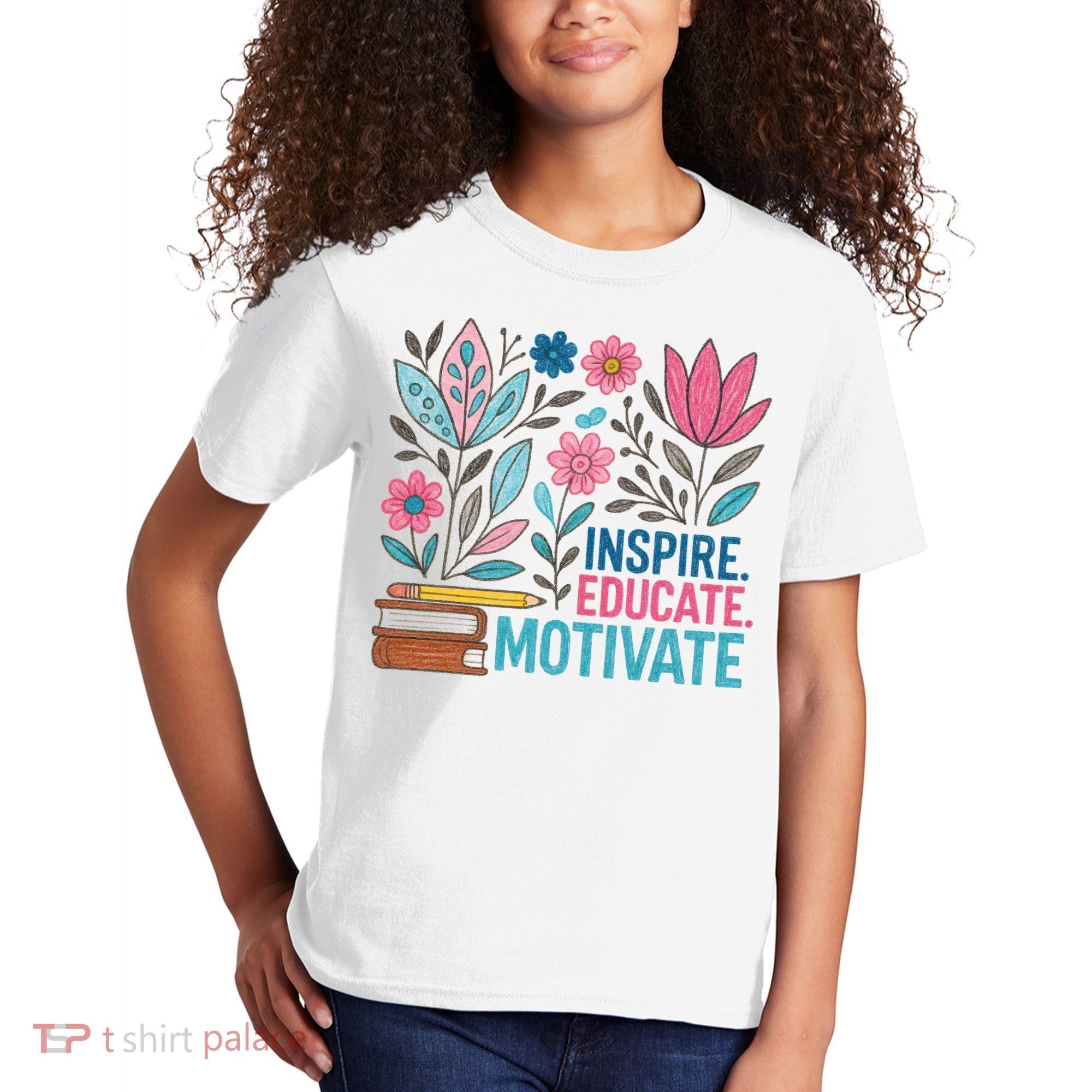 Inspire Educate Motivate Education Back To School  Kids T-Shirt