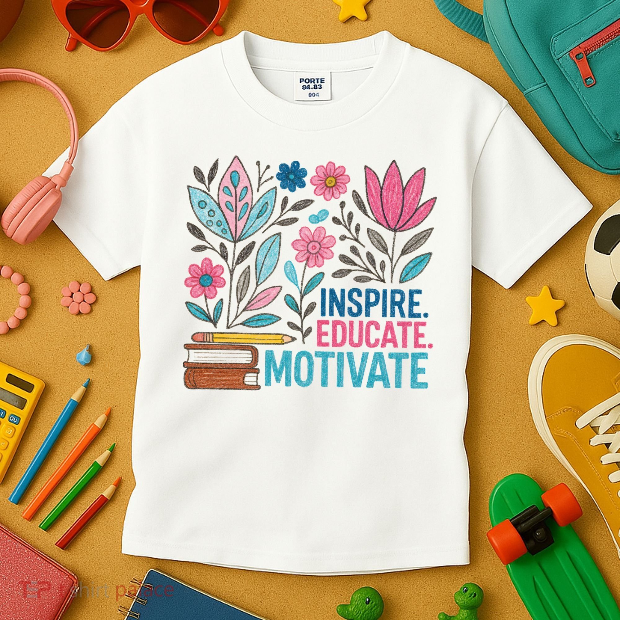 Inspire Educate Motivate Education Back To School  Kids T-Shirt