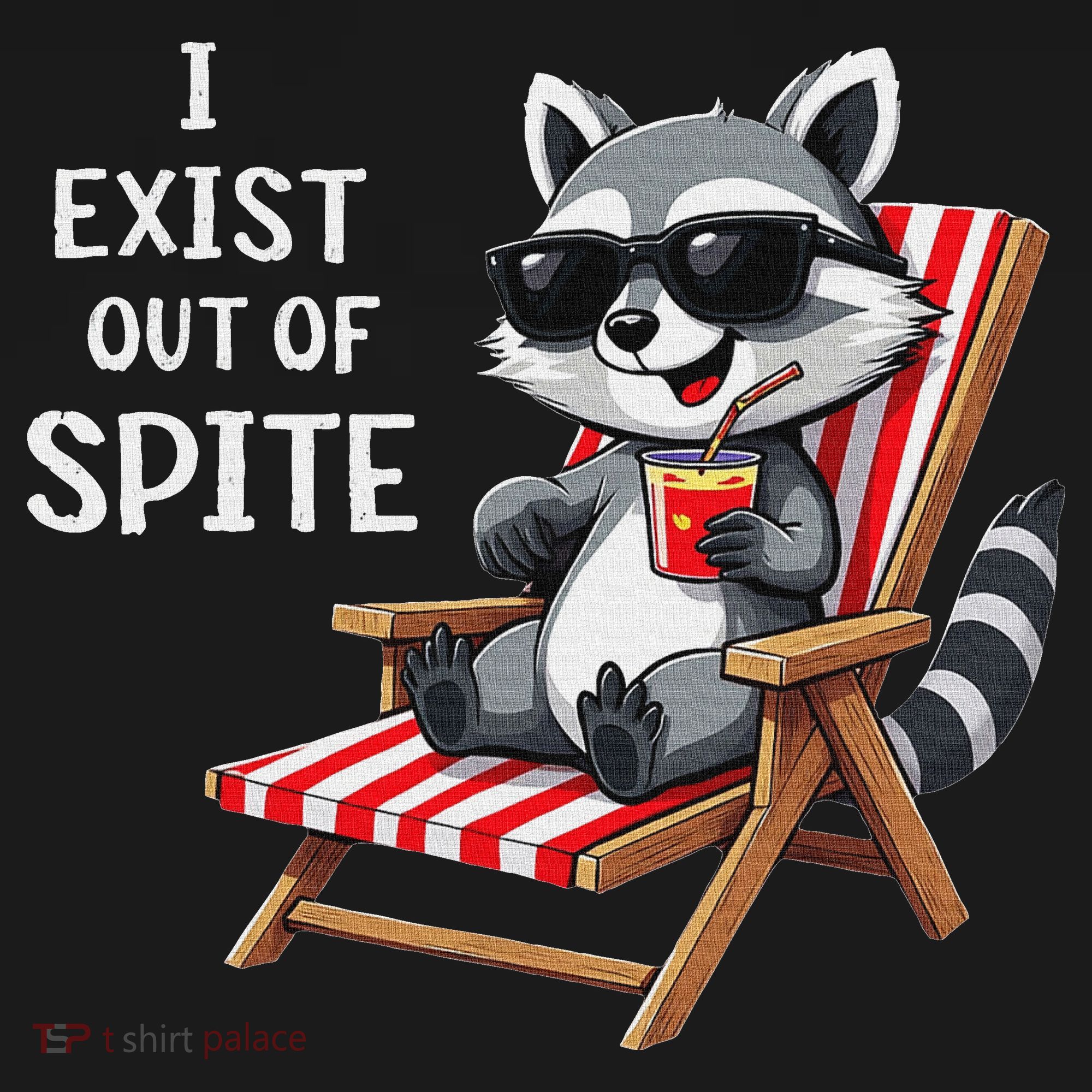 I Exist Out Of Spite Raccoon Sunglasses Women's Hoodie