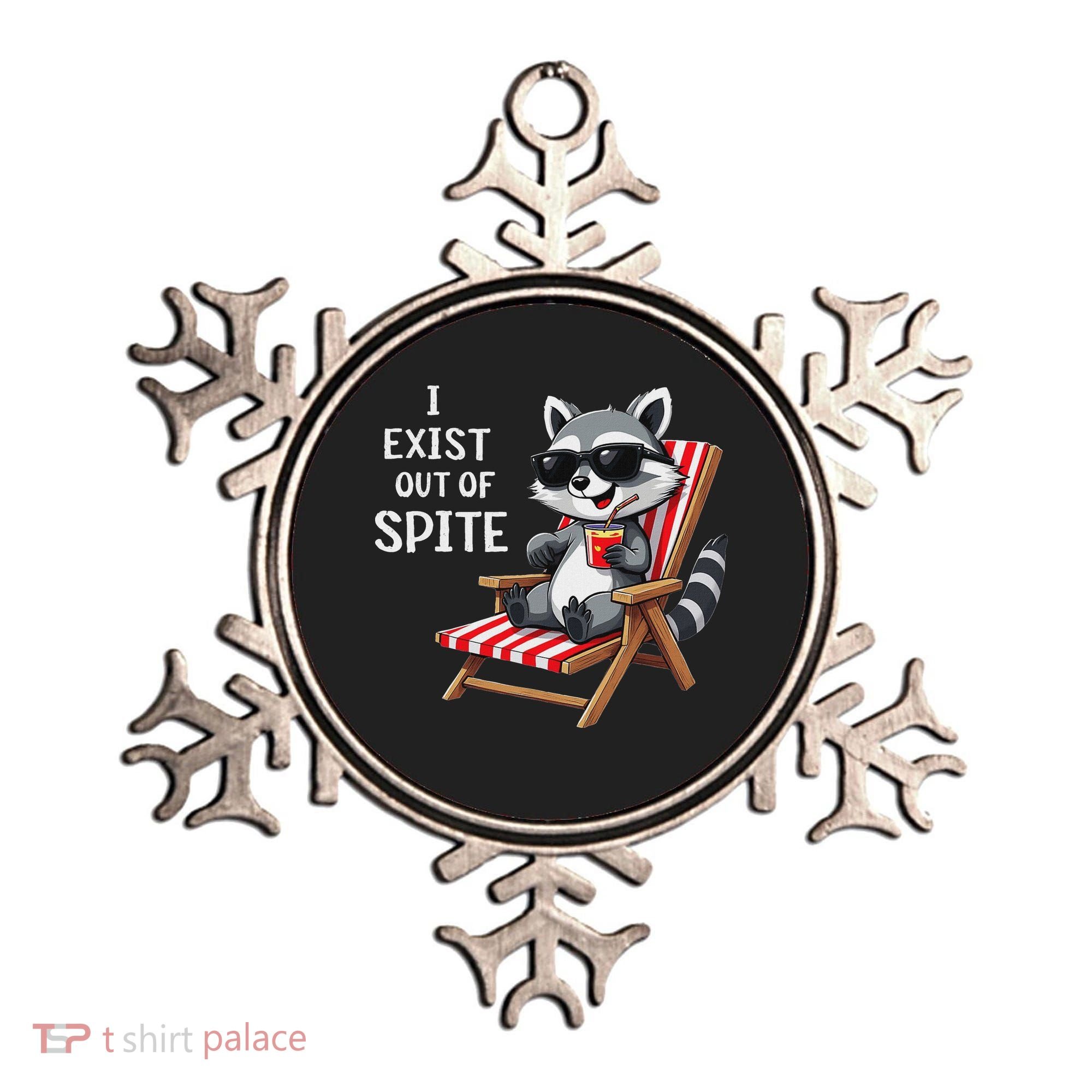I Exist Out Of Spite Raccoon Sunglasses Ornament