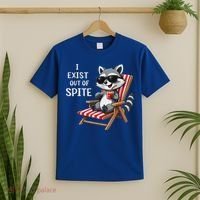 I Exist Out Of Spite Raccoon Sunglasses T-Shirt thumb 2