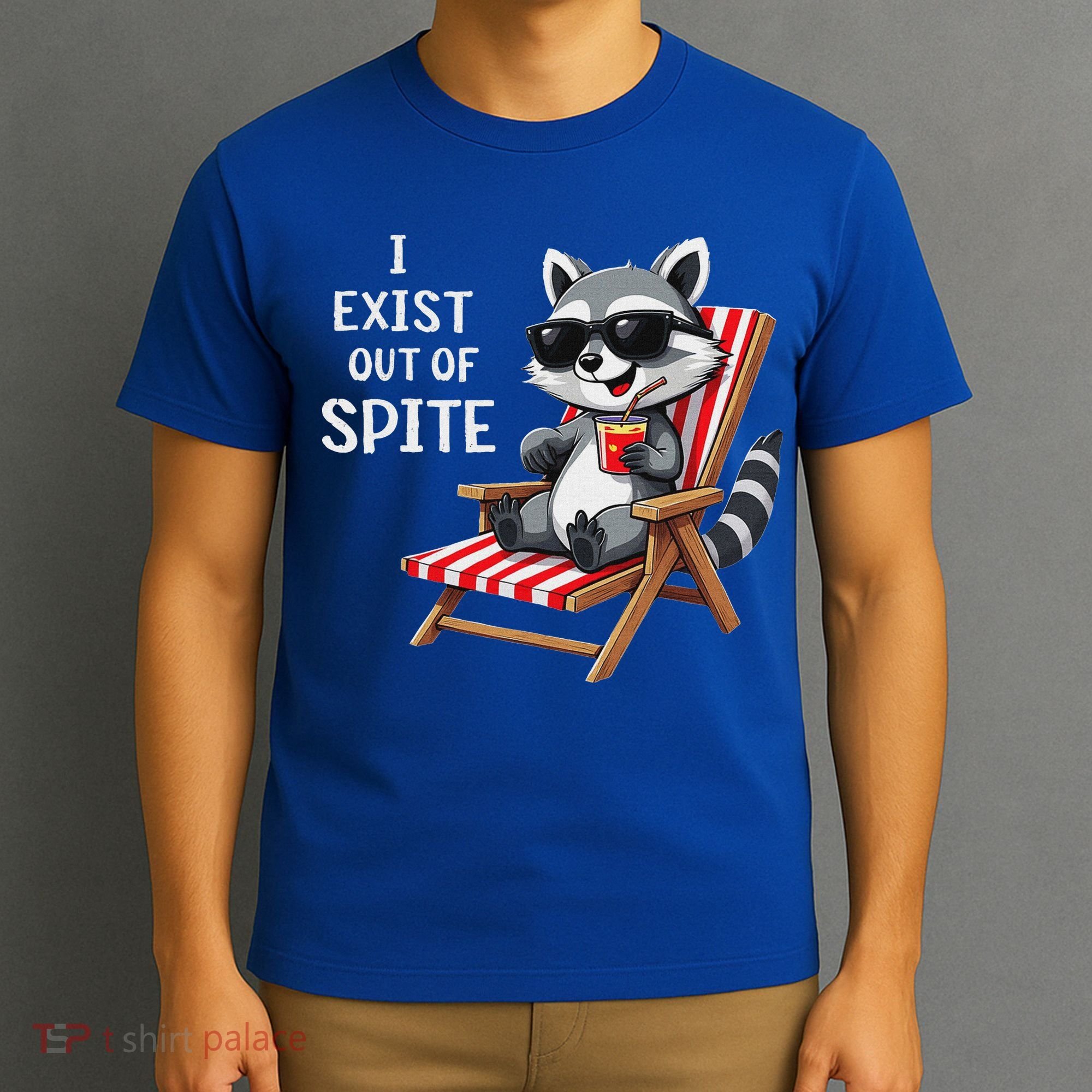 I Exist Out Of Spite Raccoon Sunglasses T-Shirt