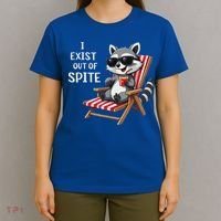 I Exist Out Of Spite Raccoon Sunglasses T-Shirt thumb 4