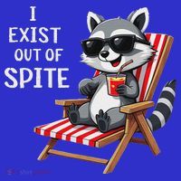 I Exist Out Of Spite Raccoon Sunglasses Polo thumb 2